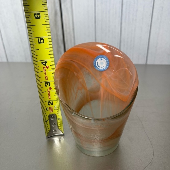 Recycled Spanish ECOGLASS GLASSWARE Candle Votive Bowl Vase Hand Blown - Picture 6 of 7